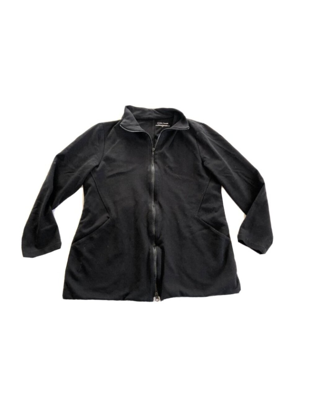 Eileen Fisher Womens Sz Small Black Zip Front Jacket Stretch Side Pockets - Picture 6 of 6